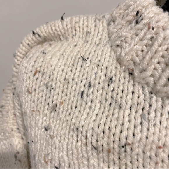 EUC Vintage Wool Sweater Pullover Handmaid Knit Size Large Over Size Tan - Picture 4 of 12